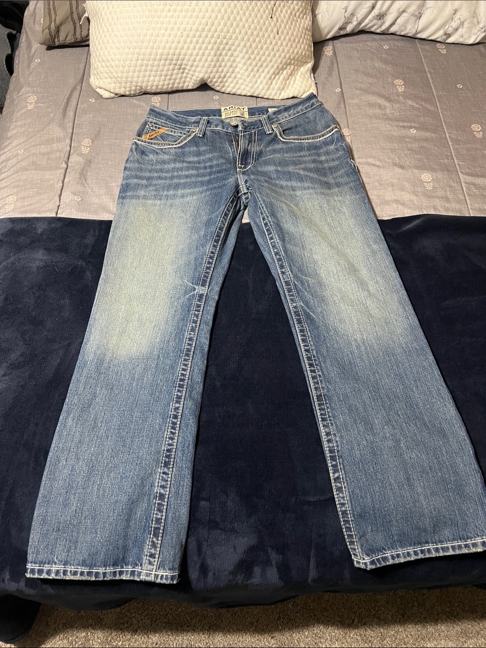 Ariat Medium Wash Wide-Leg Flare Jeans